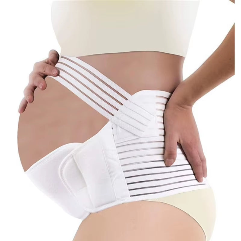 Three-Piece Maternity Support Set, Including a Belly Support Belt and a Back Support Belt, Designed for Pregnant Women in the Se
