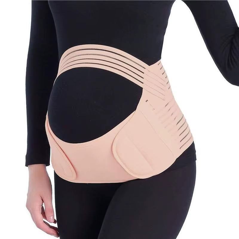 Three-Piece Maternity Support Set, Including a Belly Support Belt and a Back Support Belt, Designed for Pregnant Women in the Se