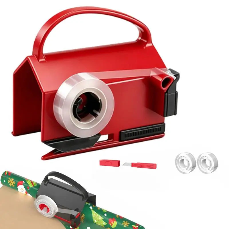 Wrapping Paper Cutter Tape Dispenser Dual Use Wrap Cutter Tool Paper Roll Holder Tube Sliding Easy Cut Straight Sliding Tool