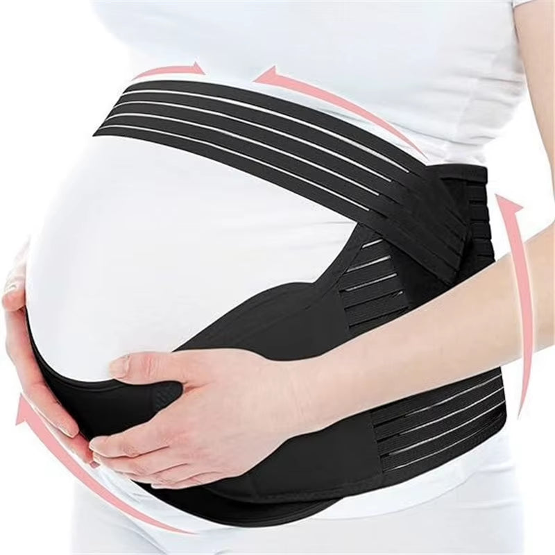 Three-Piece Maternity Support Set, Including a Belly Support Belt and a Back Support Belt, Designed for Pregnant Women in the Se
